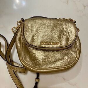 Michael Kors Metallic Gold Crossbody Bag
